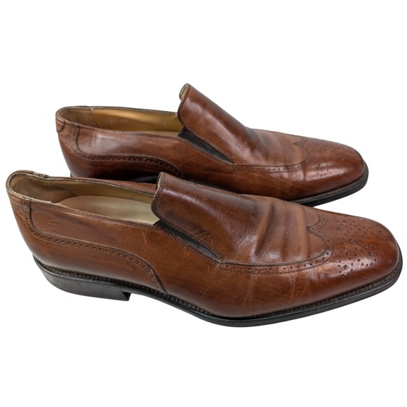 Johnston & Murphy Signature Series Loafers Men's 9.5 M Leather Made In‎ Italy